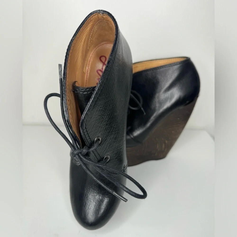Lanvin Black Platform Booties - Size 39